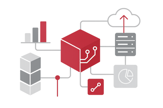 Abstract representation of different integrations that are interconnected.